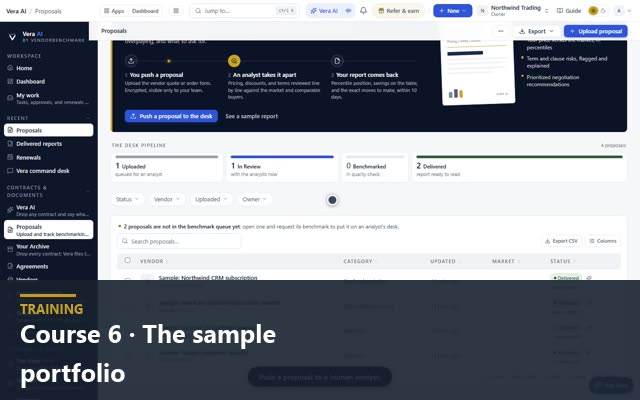 Course 6 · The sample portfolio