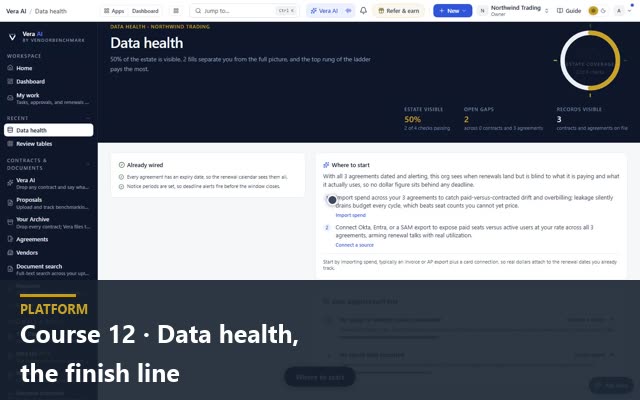 Course 12 · Data health, the finish line