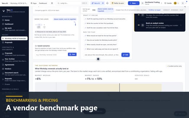 A vendor benchmark page